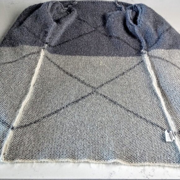 Booba Cream Grey Black Open Front Long Cotton Cardigan - Picture 4 of 5